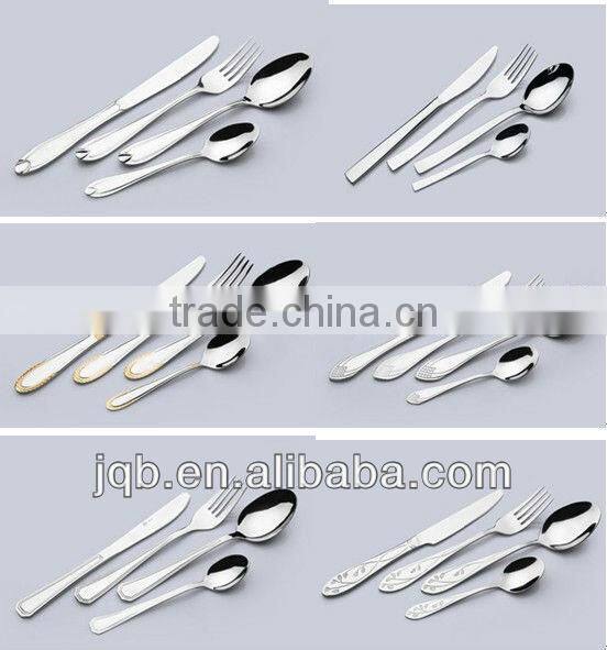 gold-plated stainless steel flatware set cutlery set