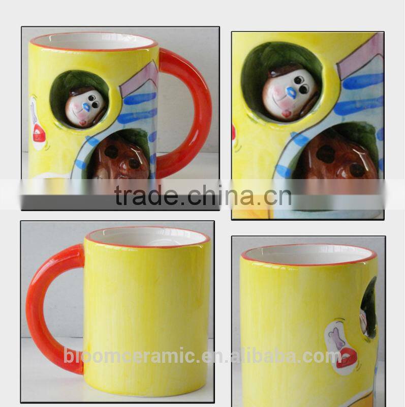 personalized ceramic mug with animal design