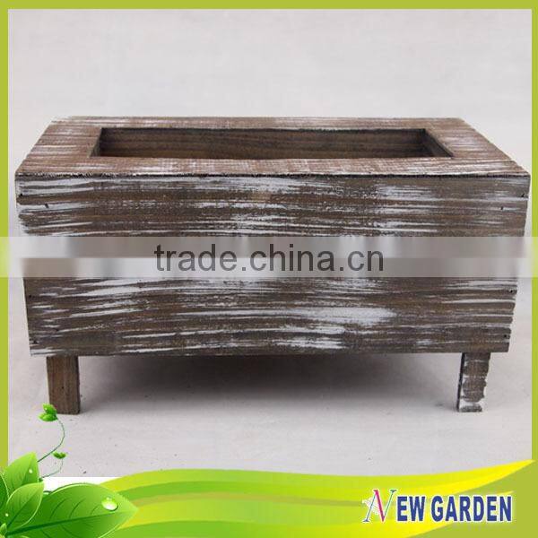 Decorative Garden Large Natural Wooden Flower Pot Bench