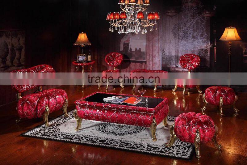 FF2015 fun and sweet pumpkin leisure chairs gold velvet fabric neoclassic stools ottoman small fancy childern chair