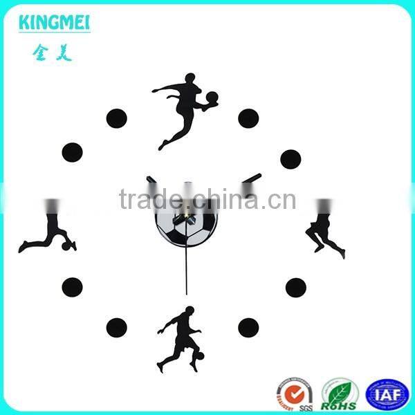 Large luxury home decor black butterfly acrylic clock wall