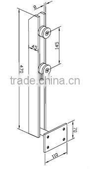 JINXIN Fencing Balustrade Stainless Steel Glass Spigot for Frameless Glass