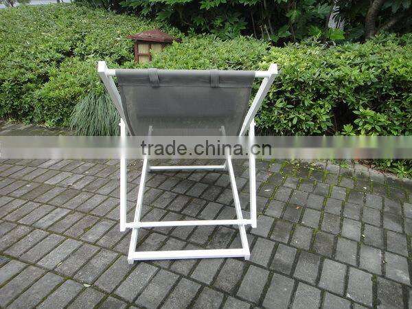 Hot sales aluminum folding teslin beach bed &lounge