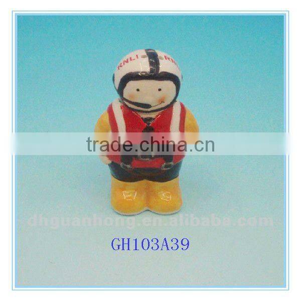 Mini superman colorful ceramic salt &pepper