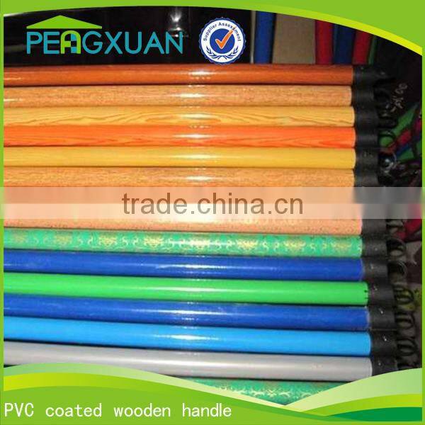 House cleaning PVC coated wooden palstic cap mop rod hot sale