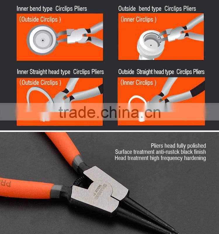 Professional 13" circlip pliers external straight jaw
