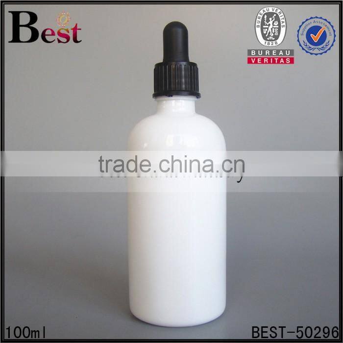 100ml white glass bottle glass dropper bottle white for essential oil or perfume