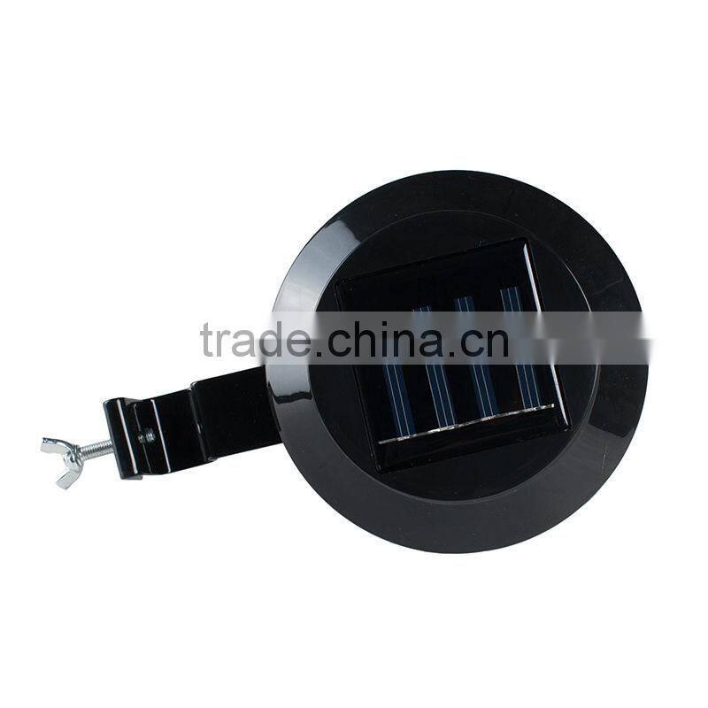 Solar Power Led Path Mount Fence Lamp Outdoor Garden Wall Landscape Light Black