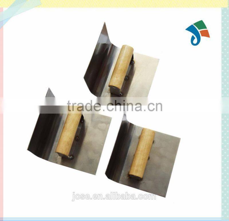 Carbon Steel Wooden Handle Coving Trowel Corner Trowel Inside Corner