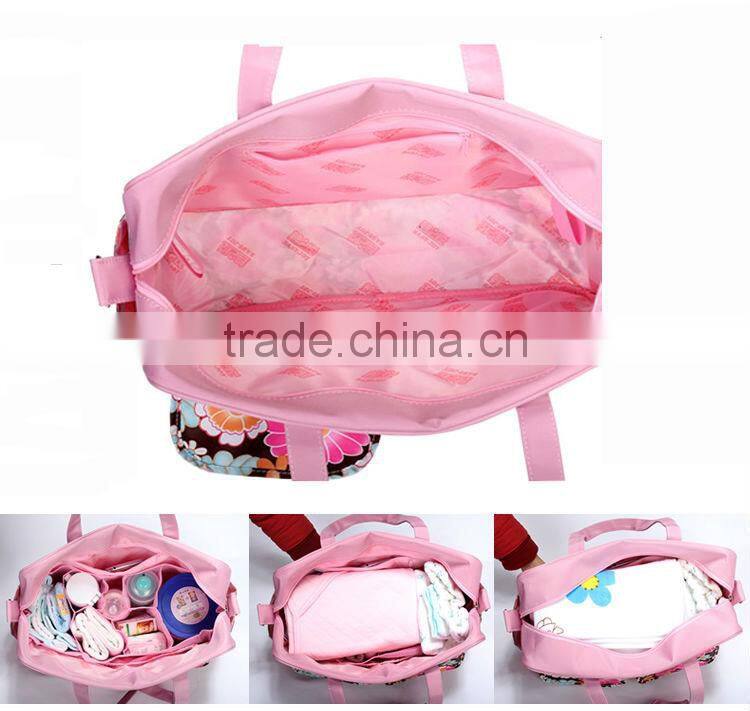 Printed Flower Colorful Diaper Bag