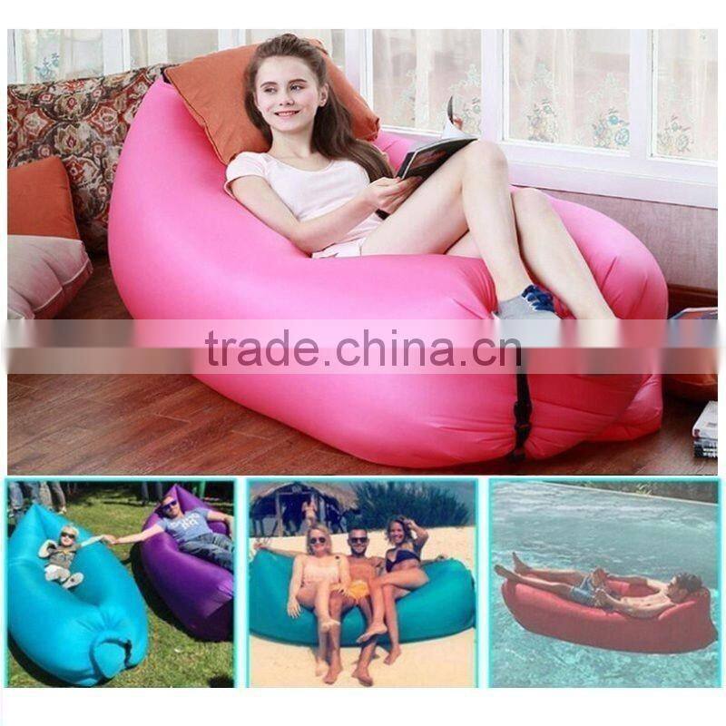 2016 Portable Sofa Lazy Sofa Fast Inflatable Air Sleeping Bag Camping Bed Beach
