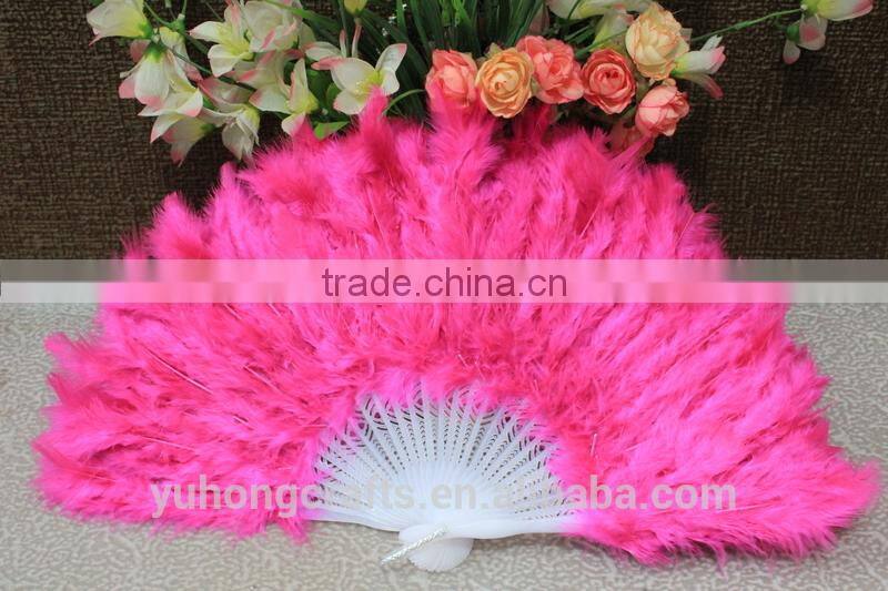 Feather wedding fan for performance