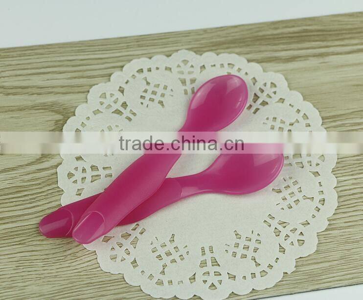 Factory sale soft PP baby spoon with fork baby spoon Tableware set