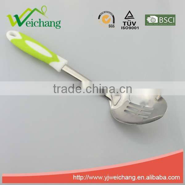 WCR129 Premium stainless steel utensils SLOTTED SPOON Cooking Utensil Gadgets Set with TPR handle