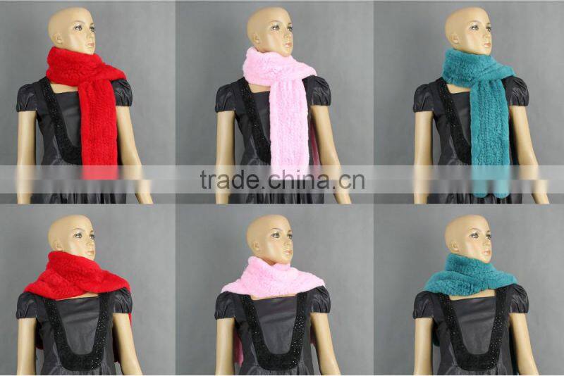 High Quality Knitted Rex-Rabbit Scarf