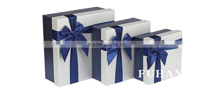 Customized bow boxes ,Pearl paper gift packaging box