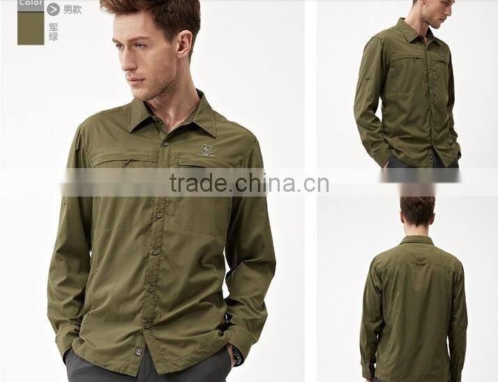 2017 high quality Summer Long Sleeve Shirt Quick Dry Men UV Protection Outdoor FISHING Shirt