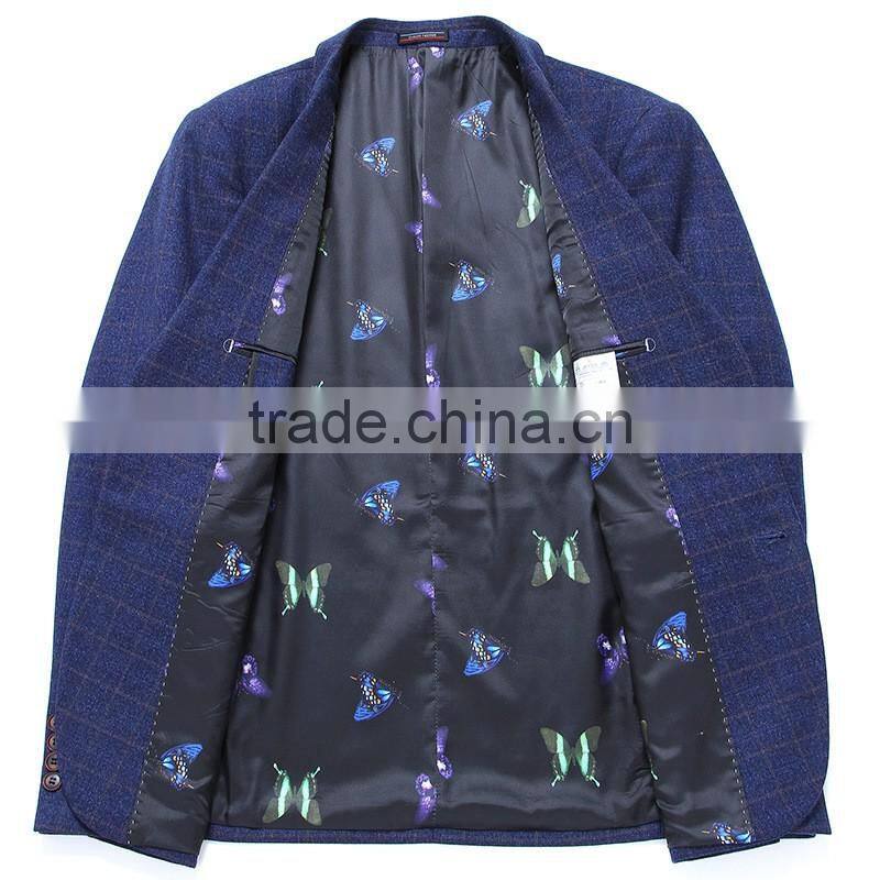 2016 Hot Korean style men's slim fit blazers for man trench coat