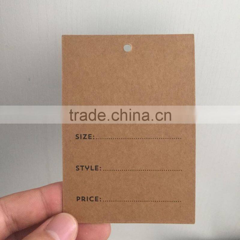 2017 high quality custom size jeans paper hang tags