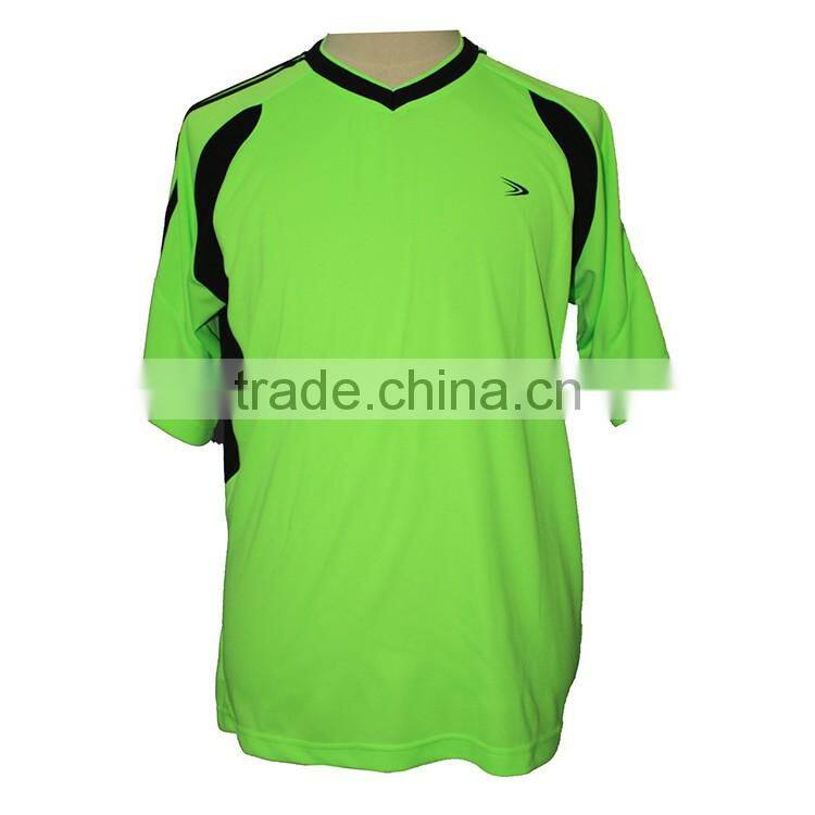 hot sale fashionable black green soccer jersey