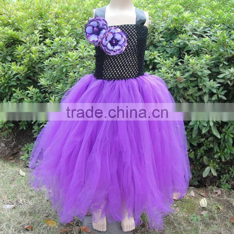 Wholesale crochet top tutu dress baby tutu dress with flowe