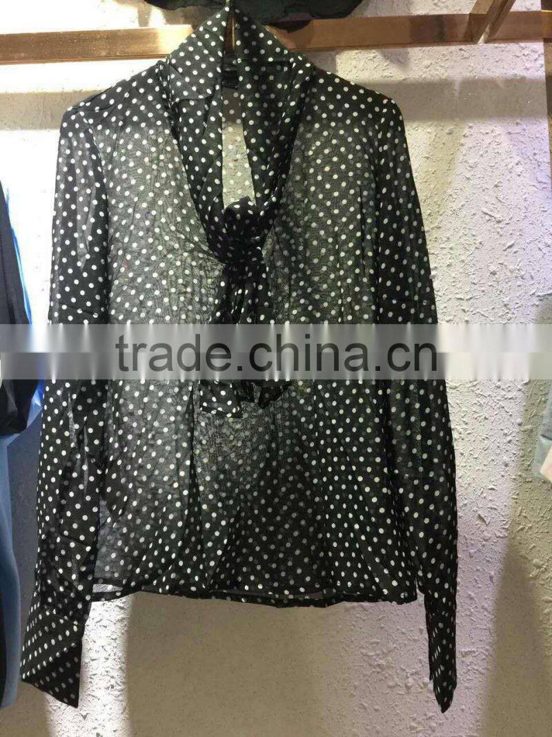 GZY linen fabric fashion for shirt women 2017 stock lots