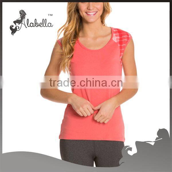 wholesale china supplier sportswear sleeveless t-shirt for women and girls