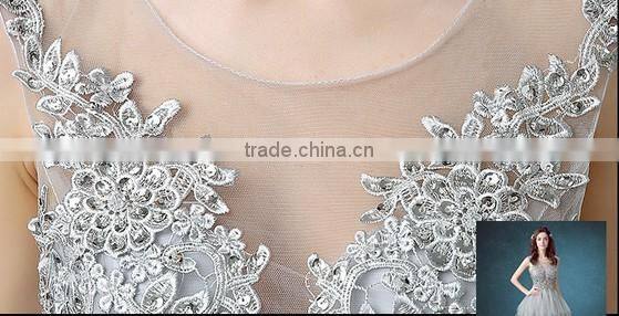 2015 western style cocktail gray lace dress mother of the bride