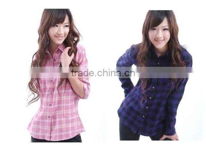 Women's yarn dyed flannel shirt