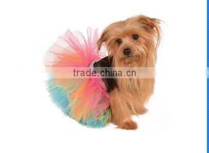 Pet Ballerina Halloween Costume Rainbow Dog Tutu S/M