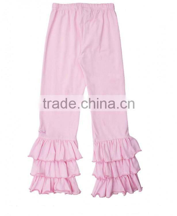 Wholesale cotton short shorts baby clothes children's boutique pink ruffle children's shorts