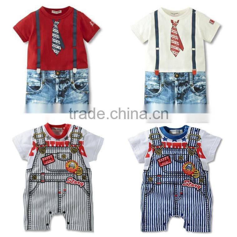 2017 Grey Black Baby Boys Night Wear Romper Newborn Baby Boy Clothes