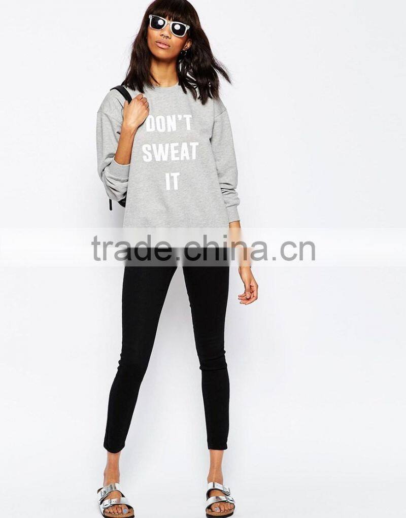 High quality o neck long sleeve woolen sweater designs for ladies
