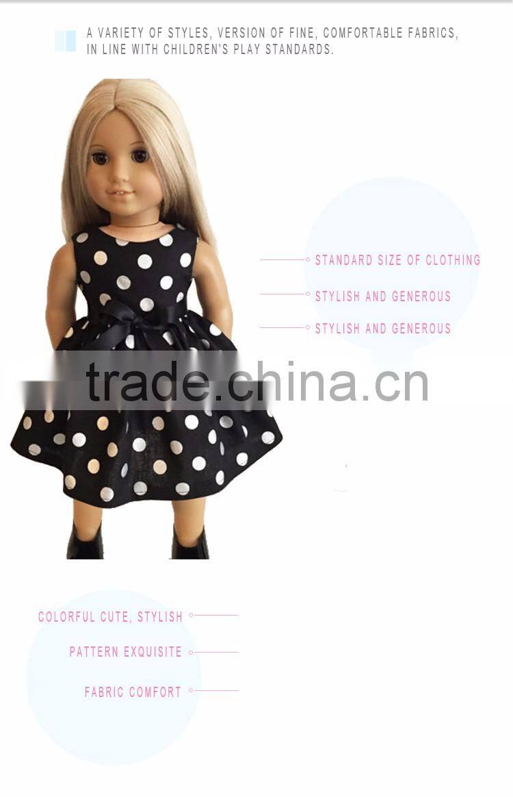 Most popular 18 inch american girl baby doll woven black dress