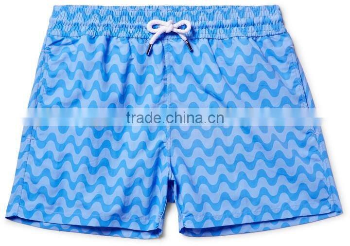 Custmize your own design drawstring waistband slim-fit short-length printed men swimming short