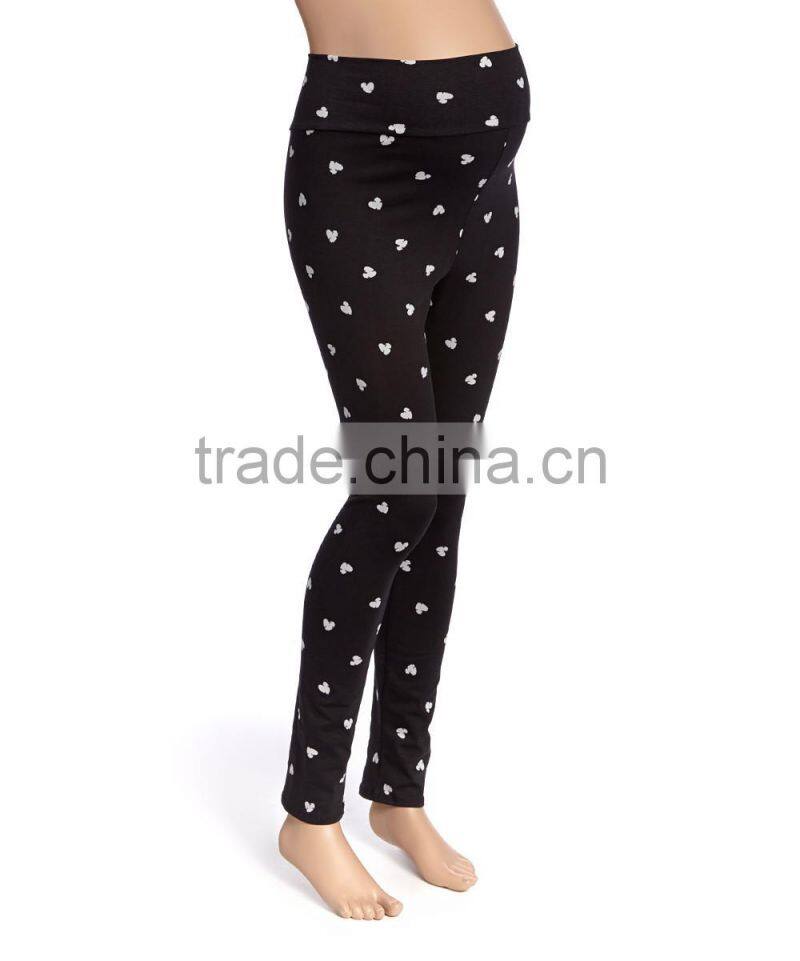 New Fashion Maternity Trousers With Due Time Black Over-Belly Maternity Leggings Pants Women Clothes WP80817-20