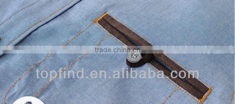 Fancy double pocket short Sleeve Oxford Men Shirt