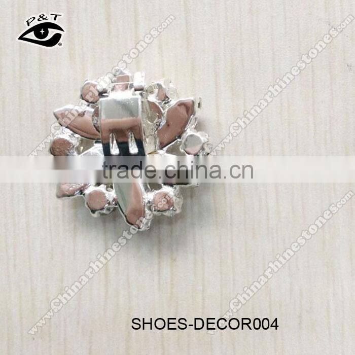 Crystal Flower Design Clips for Shoes Decorations