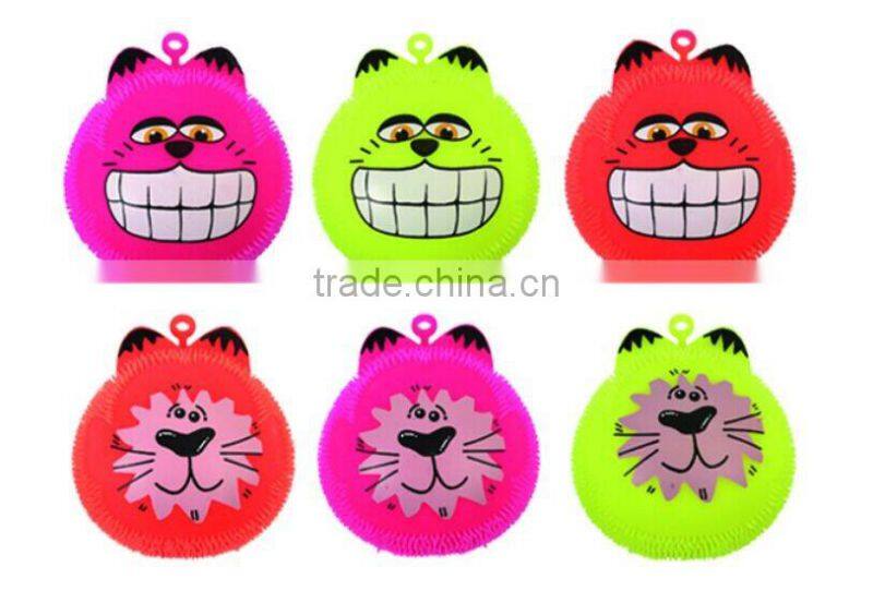 TPR puffer ball puffer piggy with LED & sound