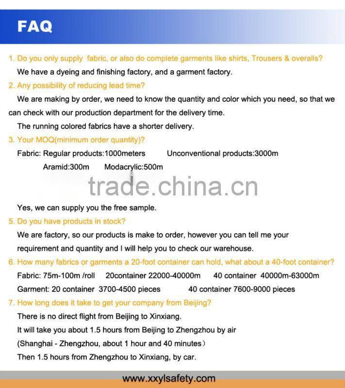 100% polyester anti-static work clothes used oil station