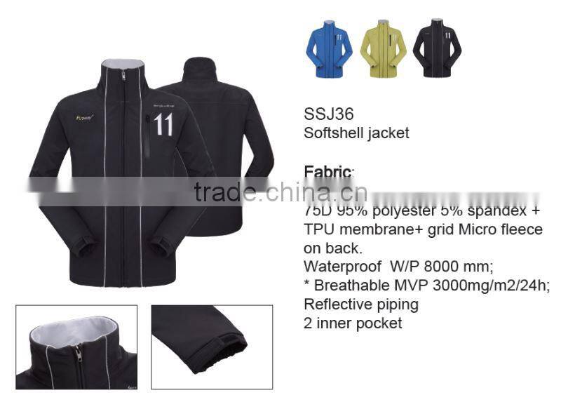 softshell man outdoor fleece jacket fashion newest ski jacket