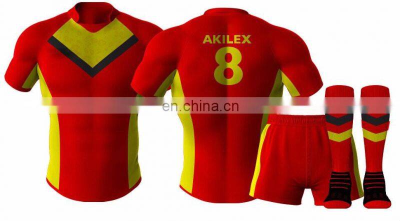 2016 custom design sublimation rugby jersey with socks