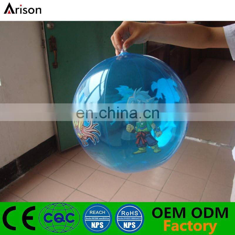 Promotional clear PVC inflatable beach ball small PVC cheap water ball