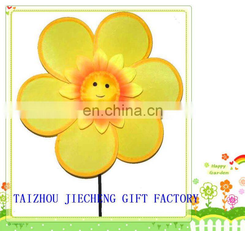 Beautiful Flower design plastic novelty windmill for kid