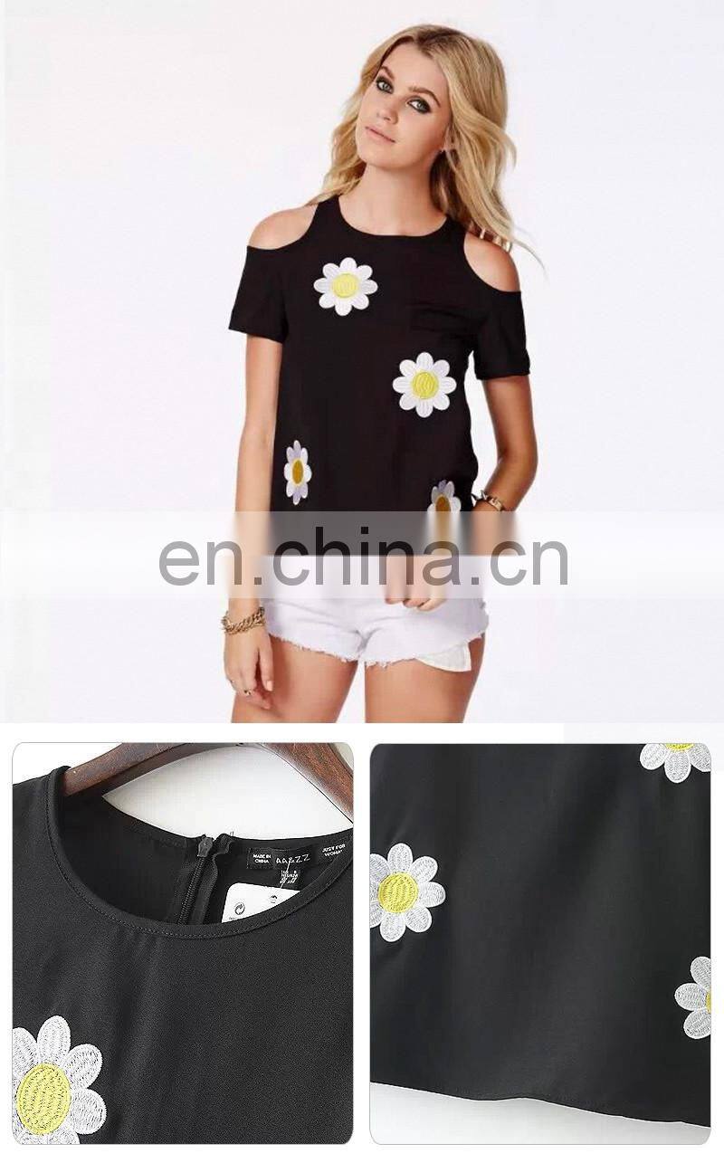 A Forever Fairness Black Off-Shoulder Women Off-shoulder Girl T-shirts