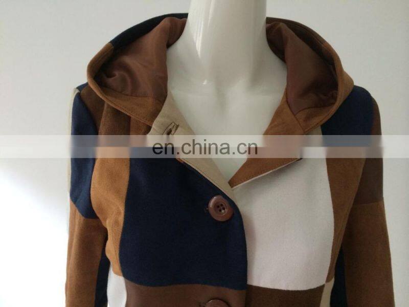 Ladies suede patched jackt