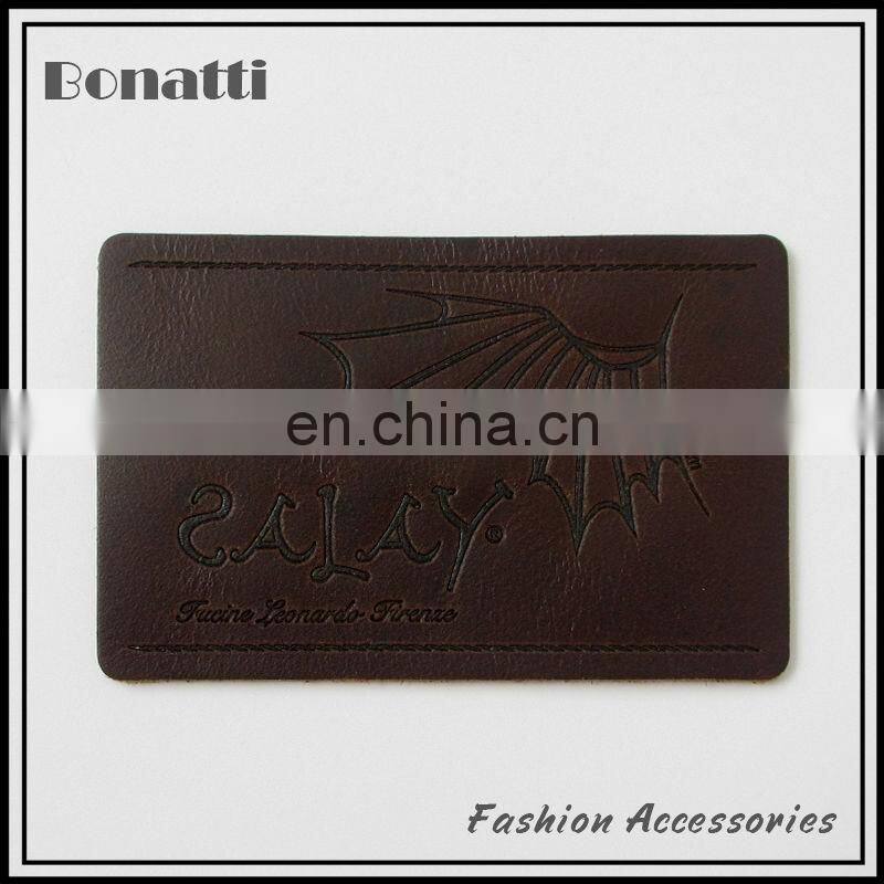 New personalized leather labels custom high quality patches for fashion jeans