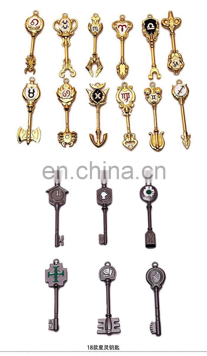 Fairy Tail key chain 18 pcs /set Wholesale Hot Anime Fashion Fairy Tail key chain
