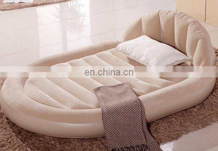 Hot sale inflatable flocked air bed, queen size bunk beds for sale