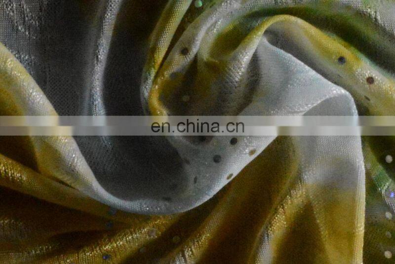 polyester jacquard japanese printed spangle silk fabric made in China